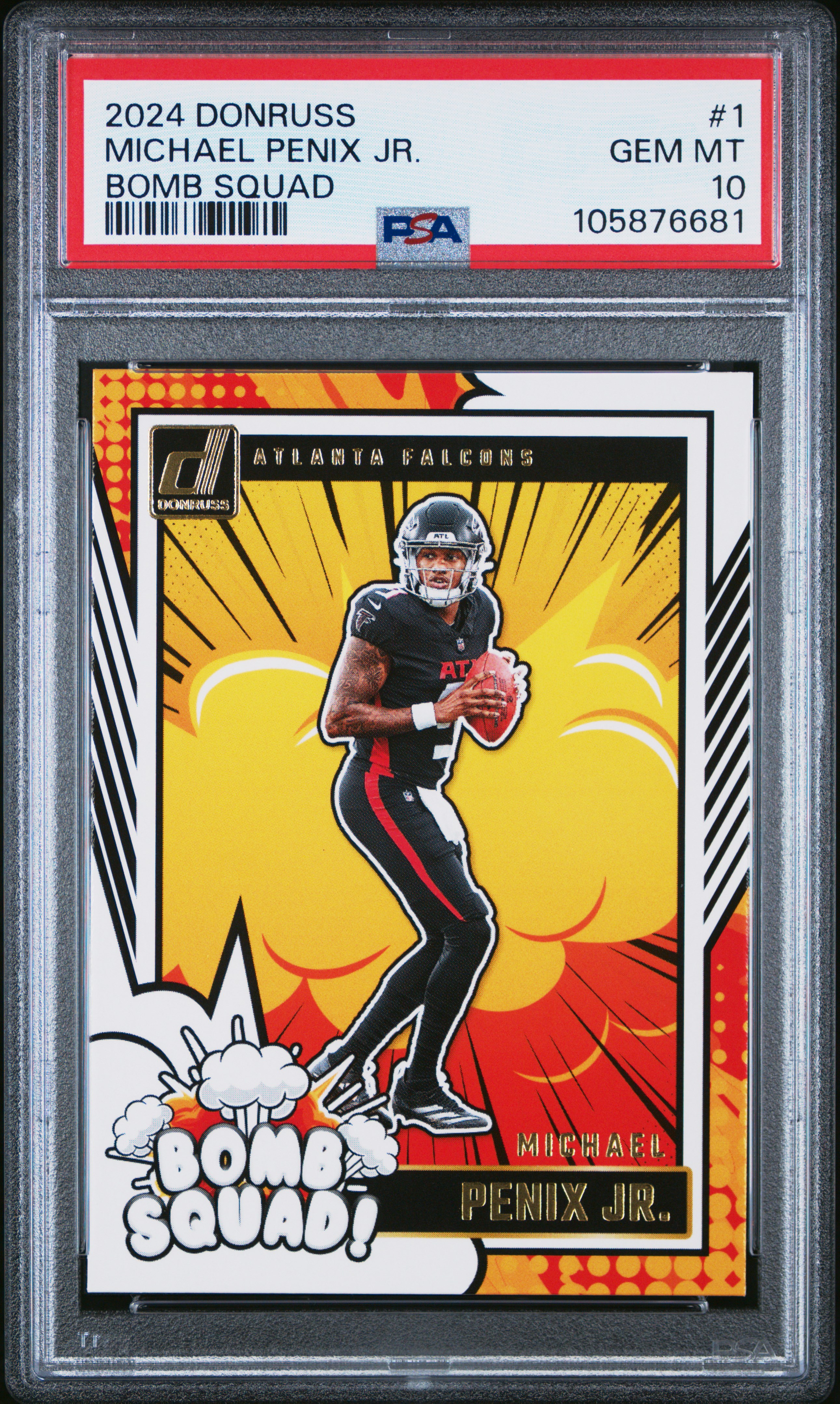 2024 Panini Donruss Bomb Squad Michael Penix Jr. #1 Gem Mt 10 front