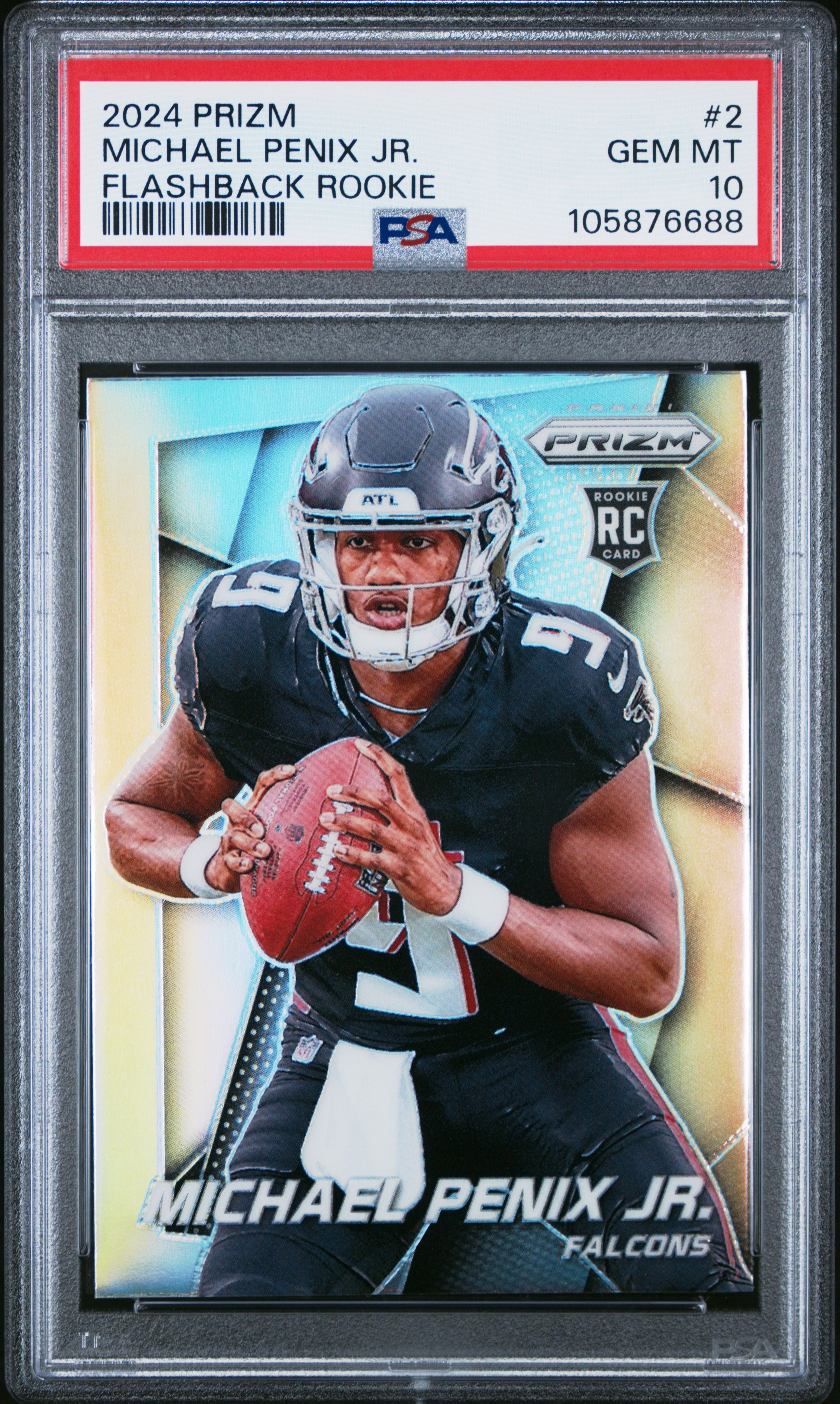 2024 Panini Prizm Prizm Flashback Rookie Michael Penix Jr. #2 Gem Mt 10 front