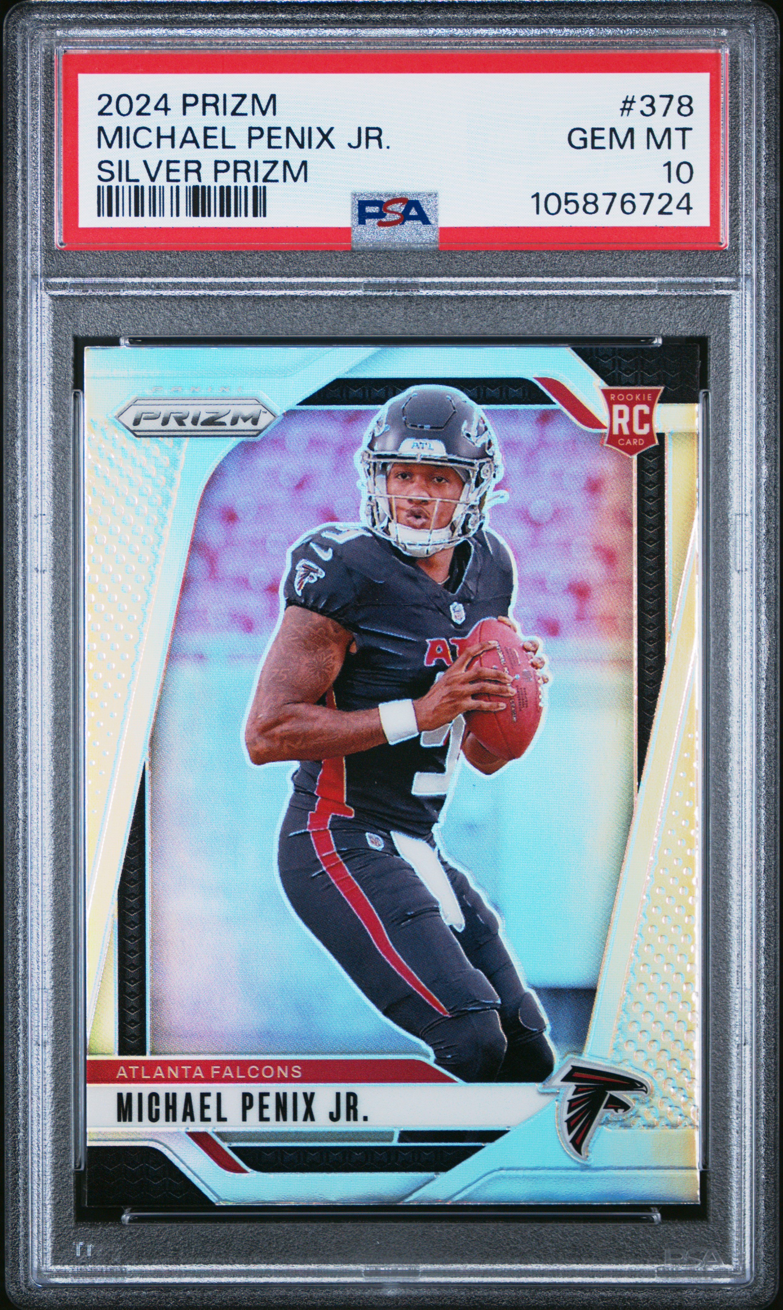 2024 Panini Prizm Michael Penix Jr. #378 (Silver Prizm) Gem Mt 10 front