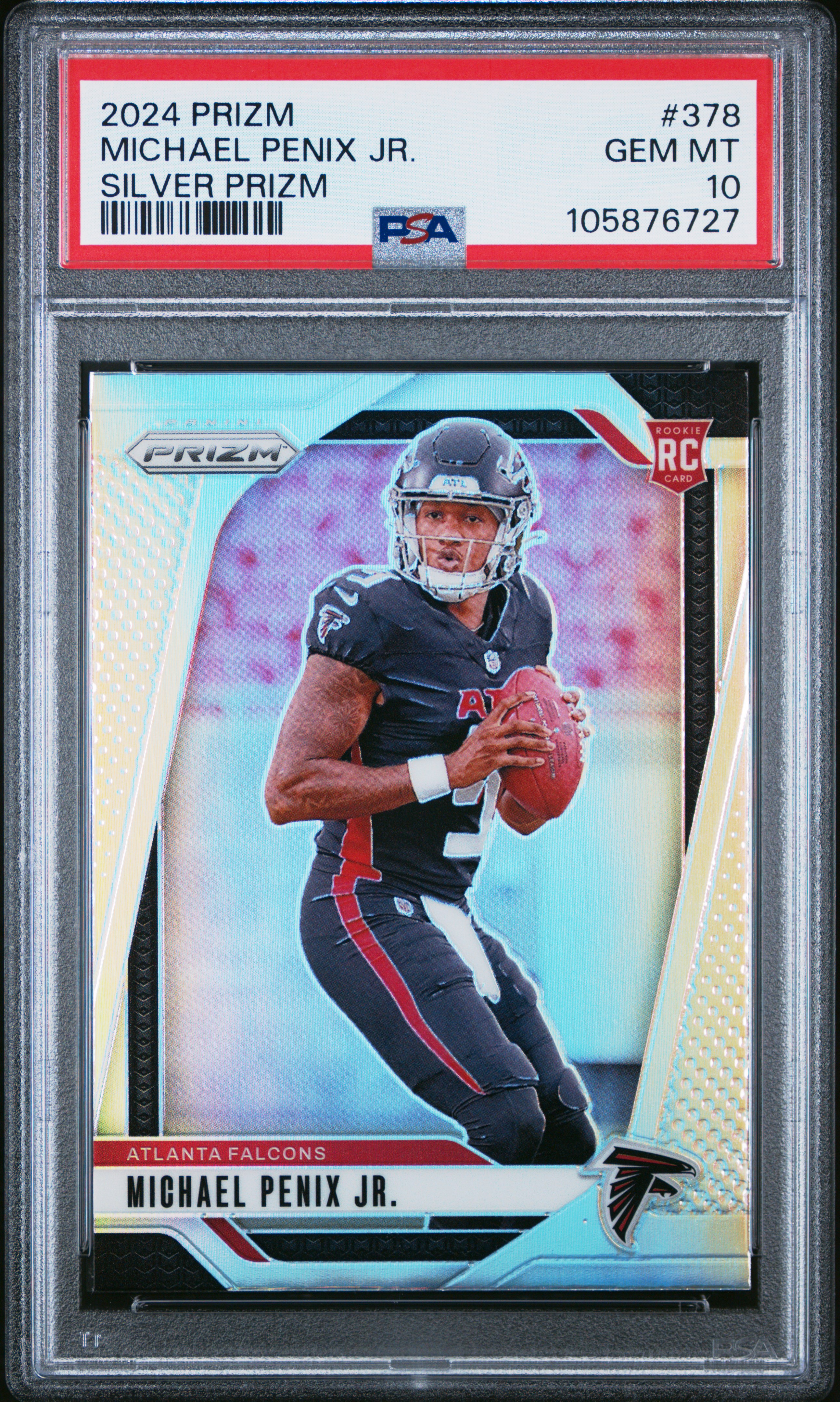 2024 Panini Prizm Michael Penix Jr. #378 (Silver Prizm) Gem Mt 10 front