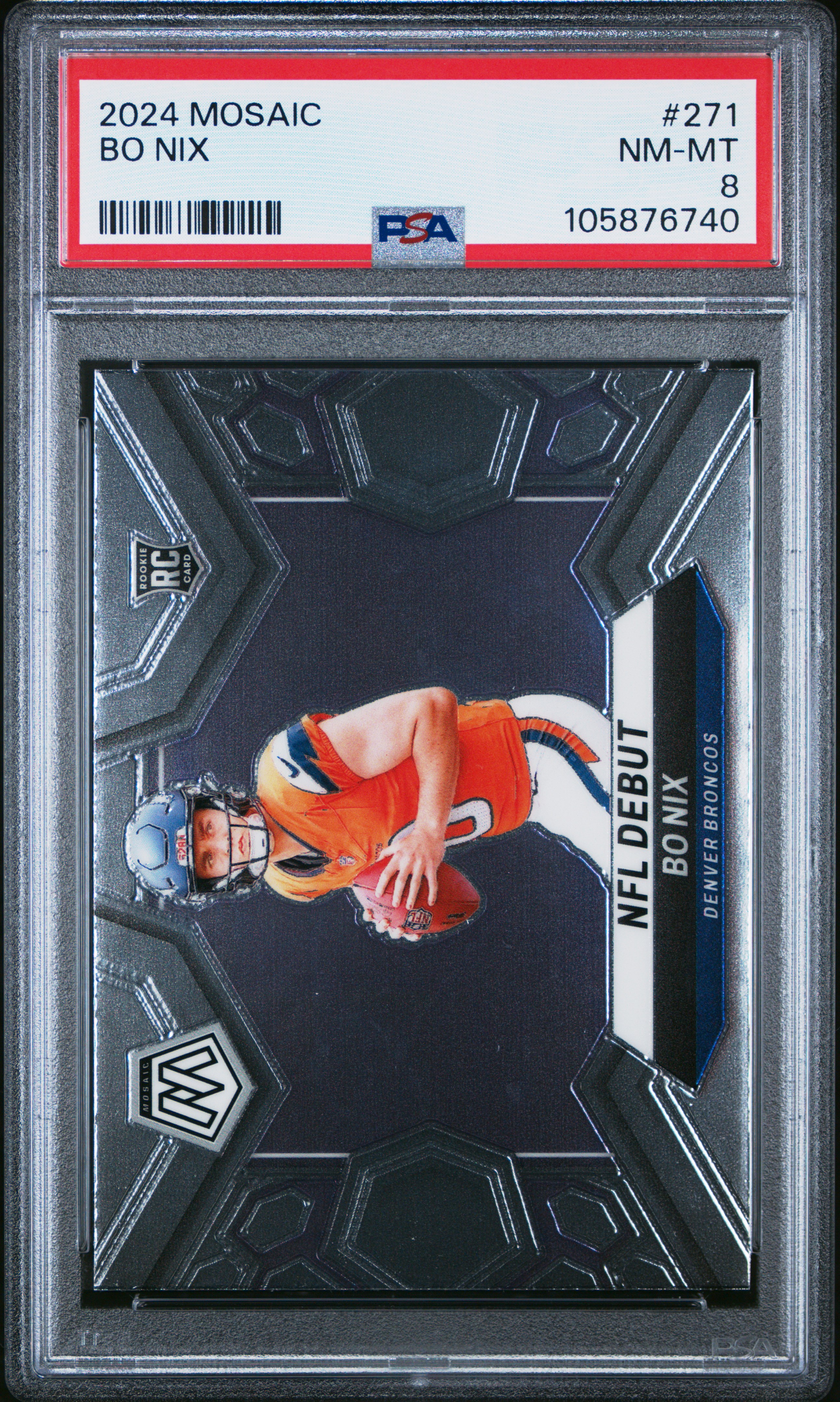 2024 Panini Mosaic Bo Nix #271 Nm-Mt 8 front