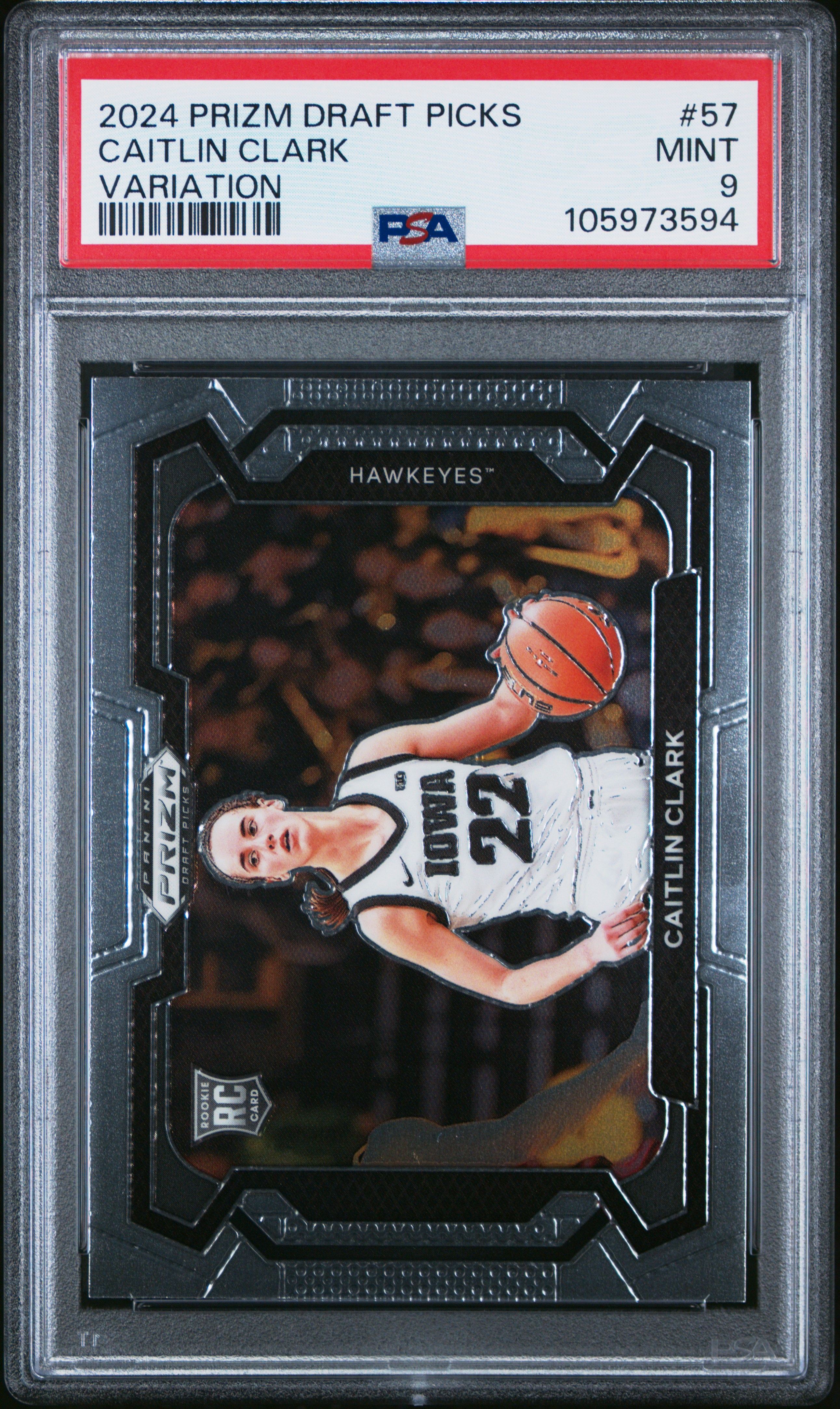 2024 Panini Prizm Draft Picks Caitlin Clark #57 (Variation) Mint 9 back