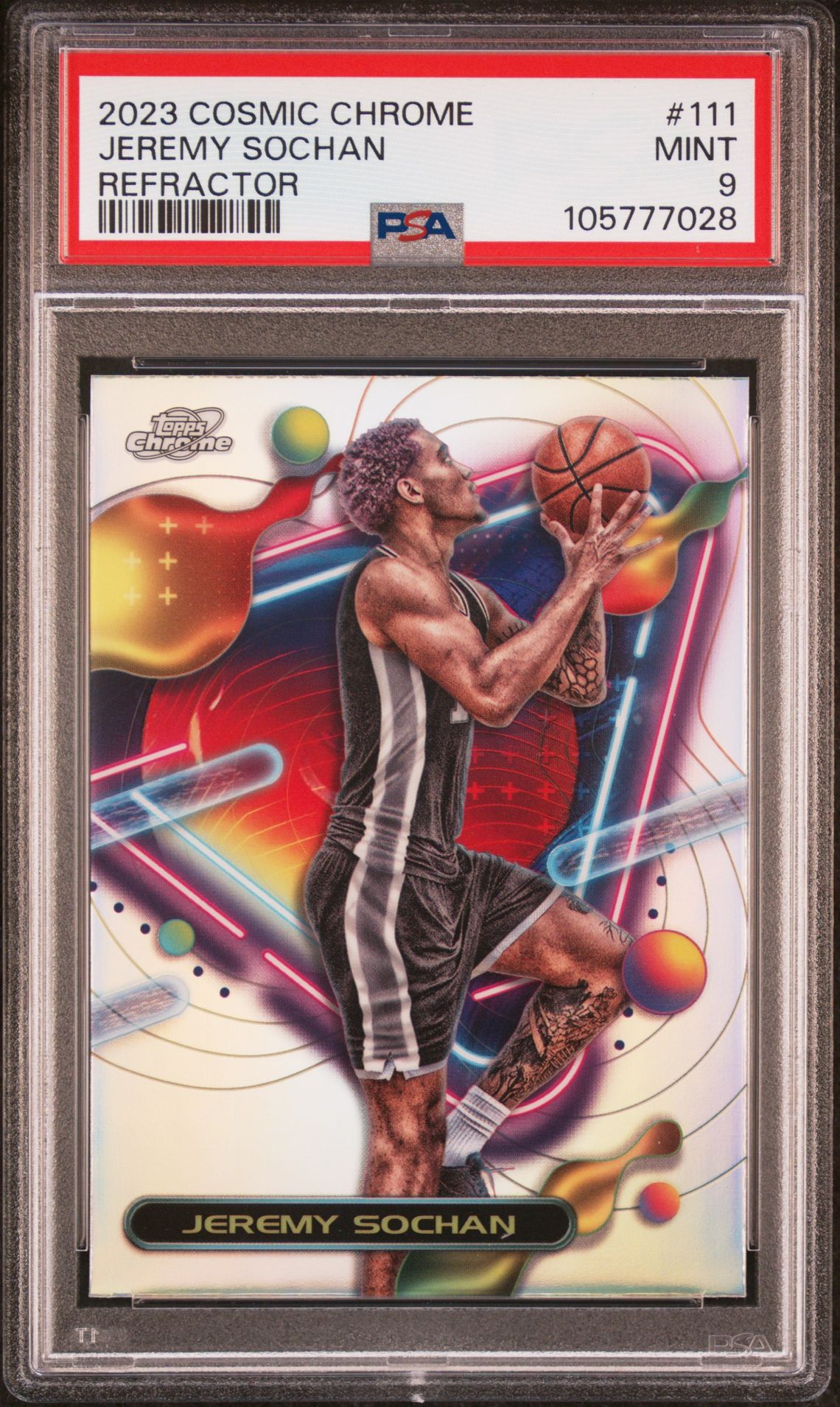 2023 Topps TOPPS COSMIC CHROME REFRACTOR #111 Jeremy Sochan front