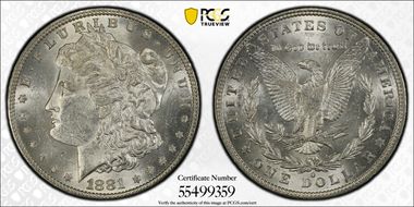 1881-O $1 MS62