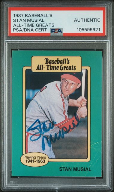 1987 Baseball's All-Time Greats Stan Musial (All-Time Greats) N0: Authentic front