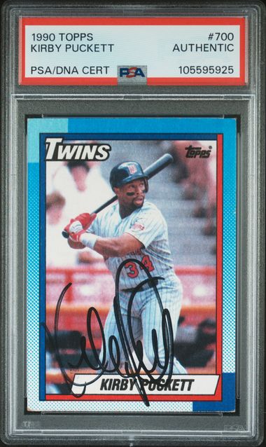 1990 Topps Kirby Puckett #700 N0: Authentic front