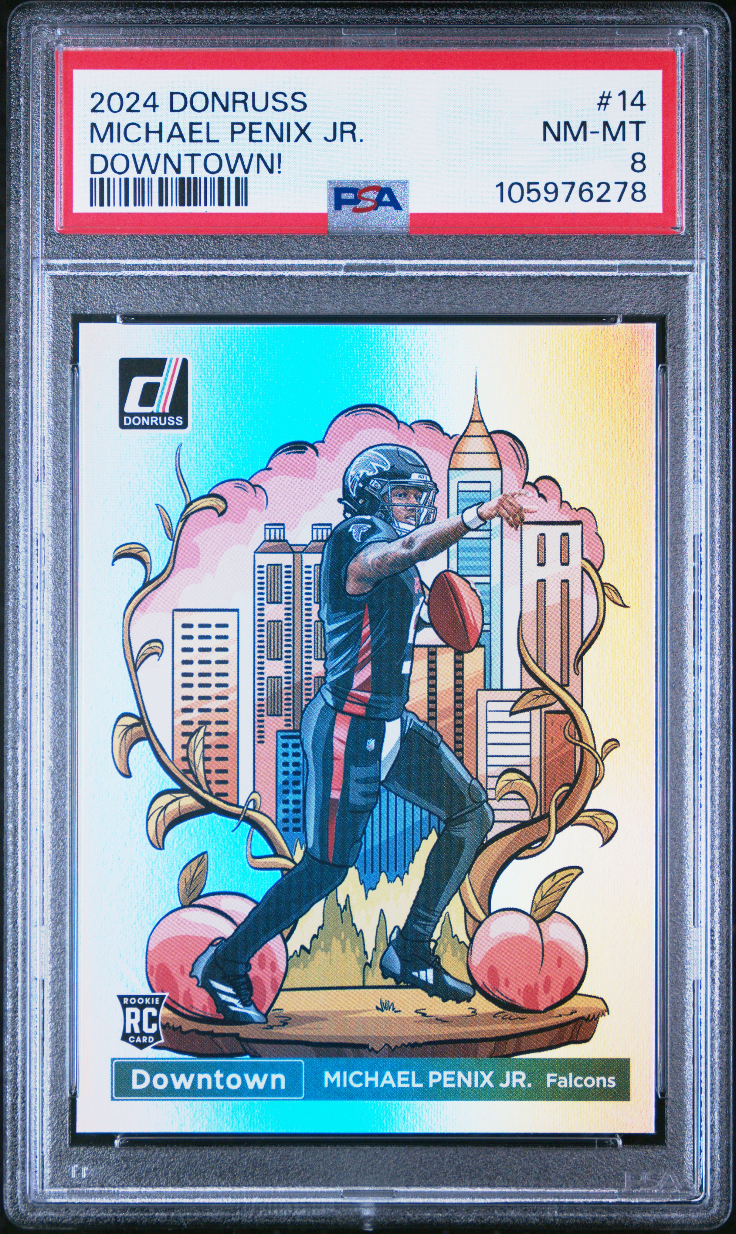 2024 Panini Donruss Downtown! Michael Penix Jr. #14 Nm-Mt 8 front