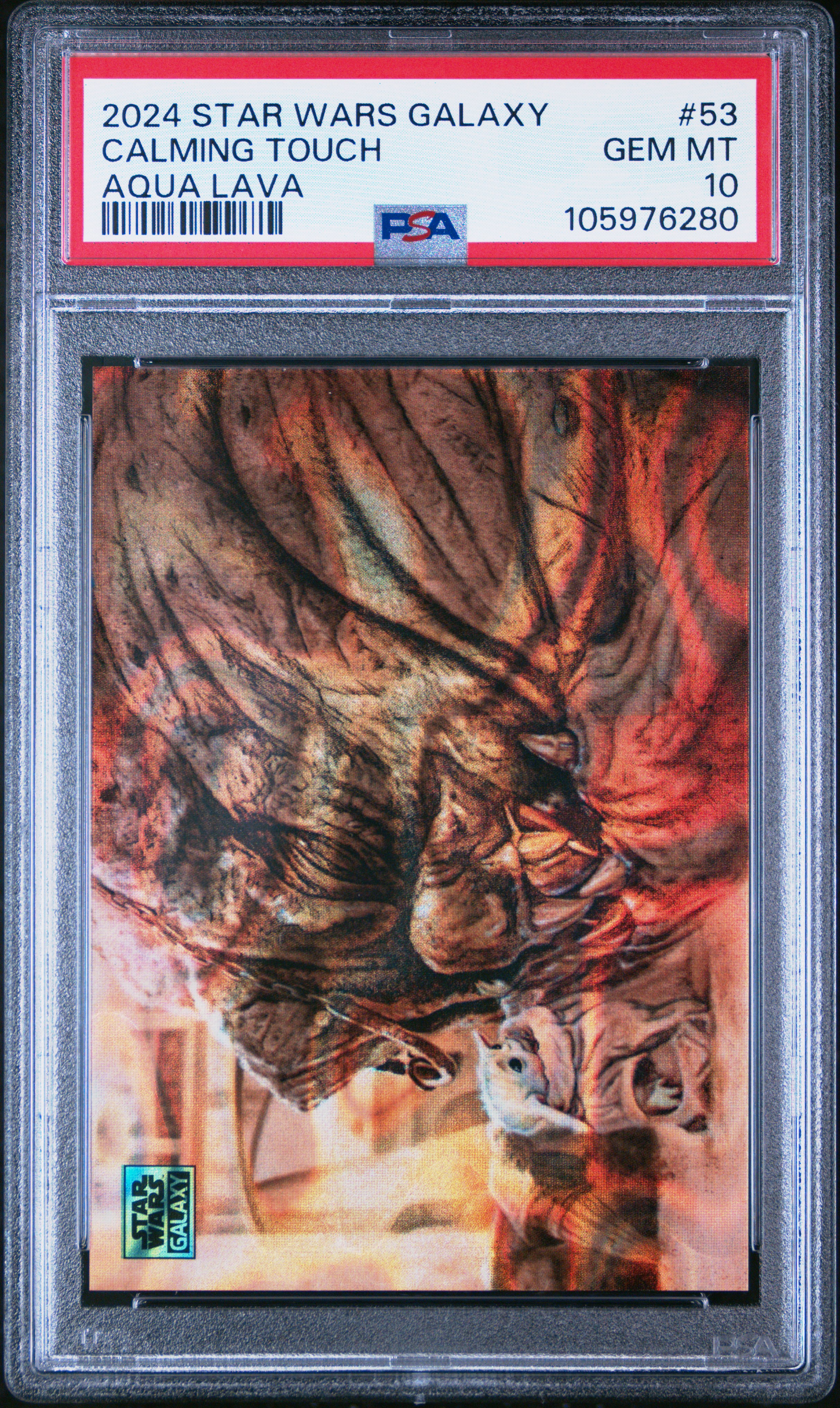 2024 Topps Chrome Star Wars Galaxy Calming Touch #53 (Aqua Lava) Gem Mt 10 front