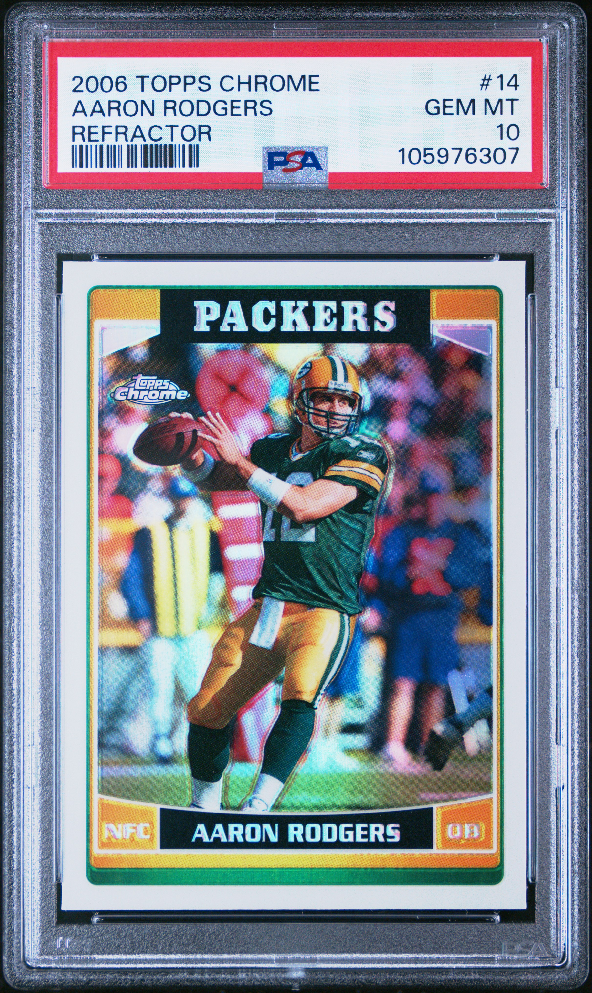 2006 Topps Chrome Aaron Rodgers #14 (Refractor) Gem Mt 10 front