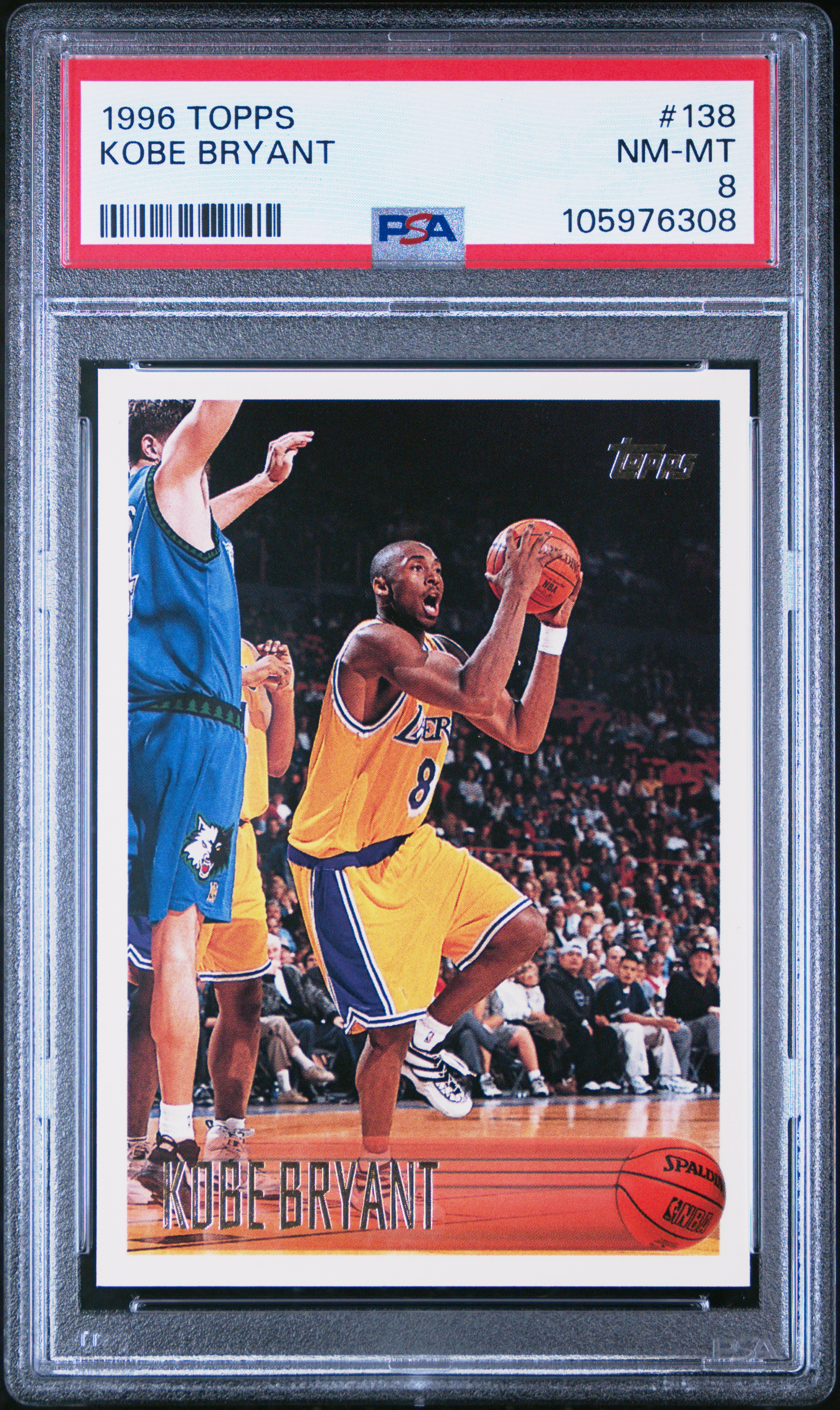 1996 Topps Kobe Bryant #138 Nm-Mt 8 front