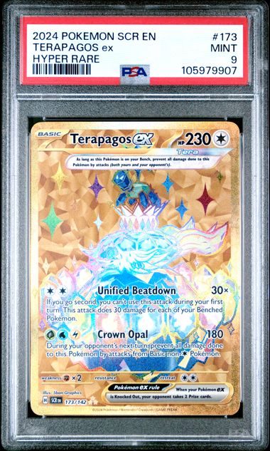 2024 Pokemon Scr En-Stellar Crown Terapagos Ex #173 (Hyper Rare) Mint 9 front