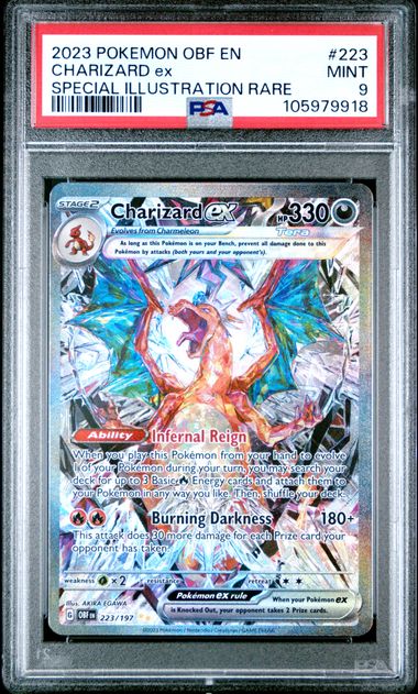 2023 Pokemon Obf En-Obsidian Flames Charizard Ex #223 (Special Illustration Rare) Mint 9 front