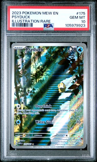 2023 Pokemon Mew En-151 Psyduck #175 (Illustration Rare) Gem Mt 10 front