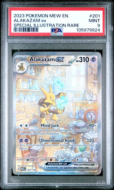 2023 Pokemon Mew En-151 Alakazam Ex #201 (Special Illustration Rare) Mint 9 front