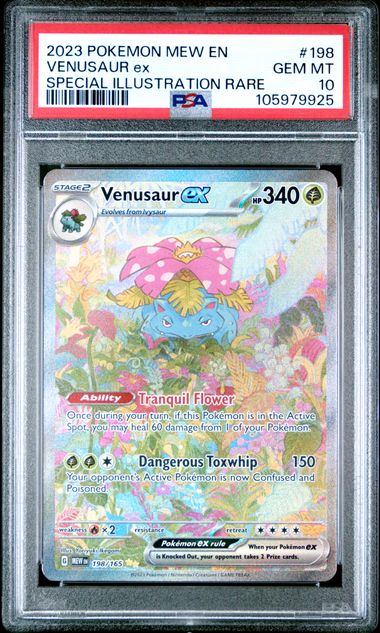 2023 Pokemon Mew En-151 Venusaur Ex #198 (Special Illustration Rare) Gem Mt 10 front