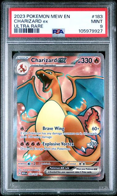 2023 Pokemon Mew En-151 Charizard Ex #183 (Ultra Rare) Mint 9 front