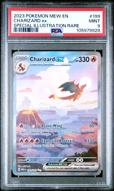 2023 Pokemon Mew En-151 Charizard Ex #199 (Special Illustration Rare) Mint 9 front