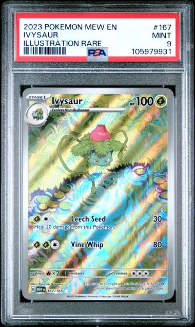2023 Pokemon Mew En-151 Ivysaur #167 (Illustration Rare) Mint 9 front