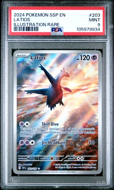 2024 Pokemon Ssp En-Surging Sparks Latios #203 (Illustration Rare) Mint 9 front