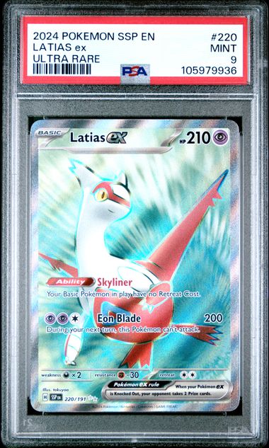 2024 Pokemon Ssp En-Surging Sparks Latias Ex #220 (Ultra Rare) Mint 9 front