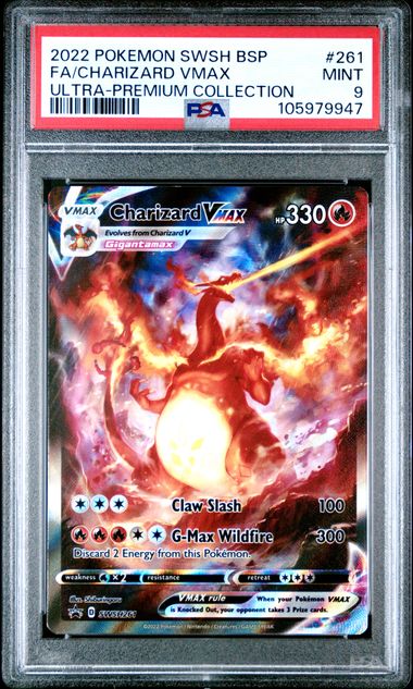 2022 Pokemon Swsh Black Star Promo Fa/Charizard Vmax #261 (Ultra-Premium Collection) Mint 9 front