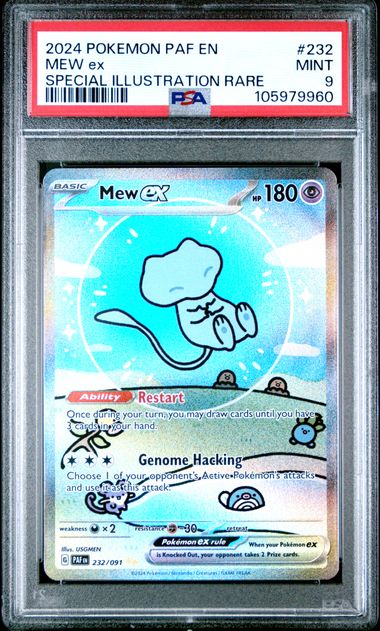 2024 Pokemon Paf En-Paldean Fates Mew Ex #232 (Special Illustration Rare) Mint 9 front
