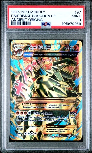 2015 Pokemon Xy Ancient Origins Fa/Primal Groudon Ex #97 (Ancient Origins) Mint 9 front