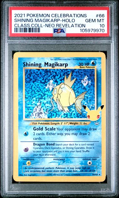 2021 Pokemon Celebrations Classic Collection Shining Magikarp-Holo #66 (Class.coll-Neo Revelation) Gem Mt 10 front