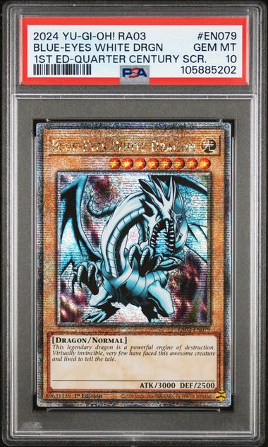 2024 Yu-Gi-Oh! YU-GI-OH! RA03-QUARTER CENTURY BONANZA Blue #EN079 Blue-Eyes White Drgn front