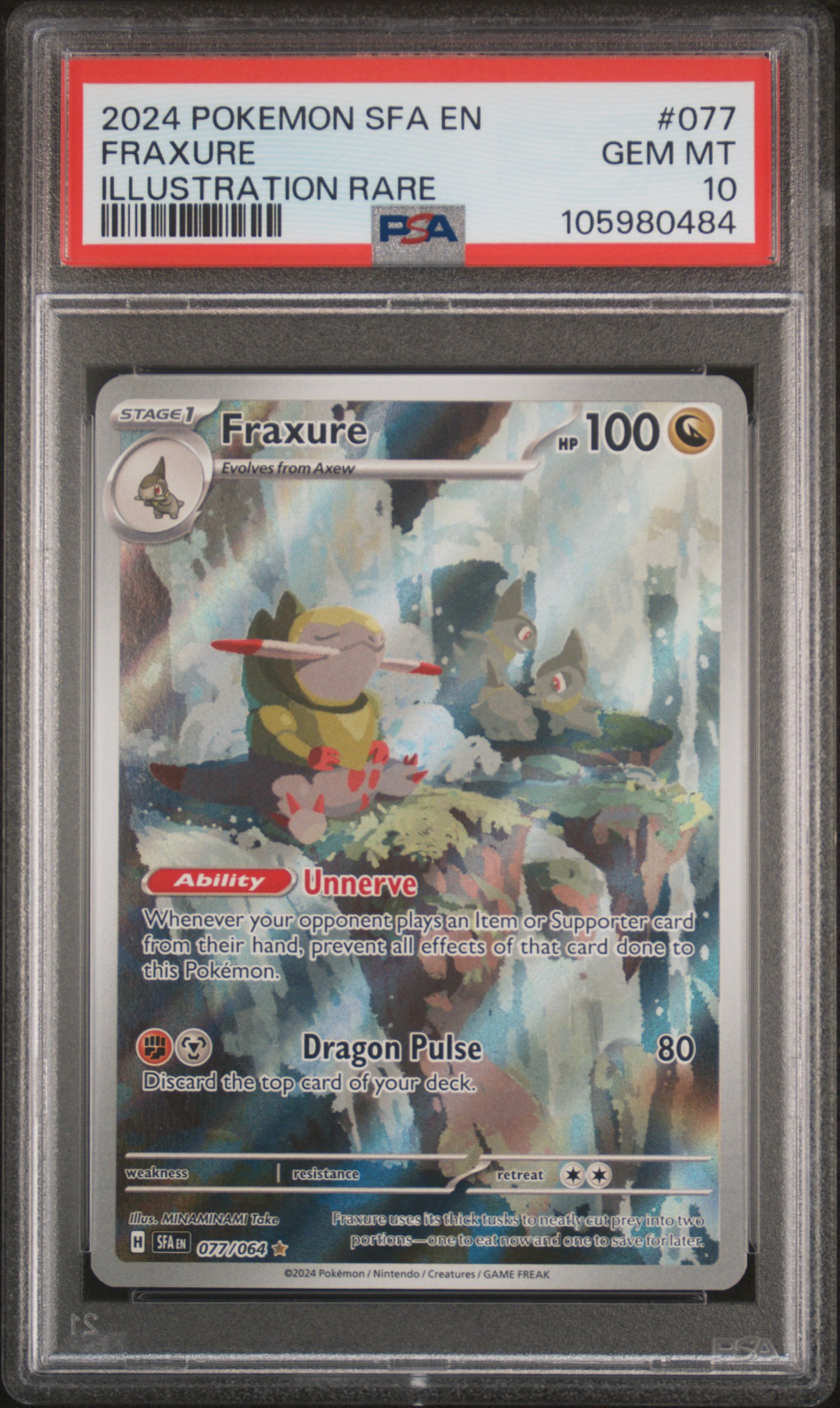 2024 #077 Fraxure PSA 10 Sfa EN-Shrouded Fable