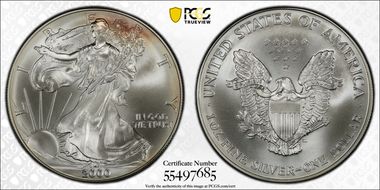2000 $1 Silver Eagle MS69