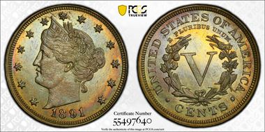 1891 5C MS63