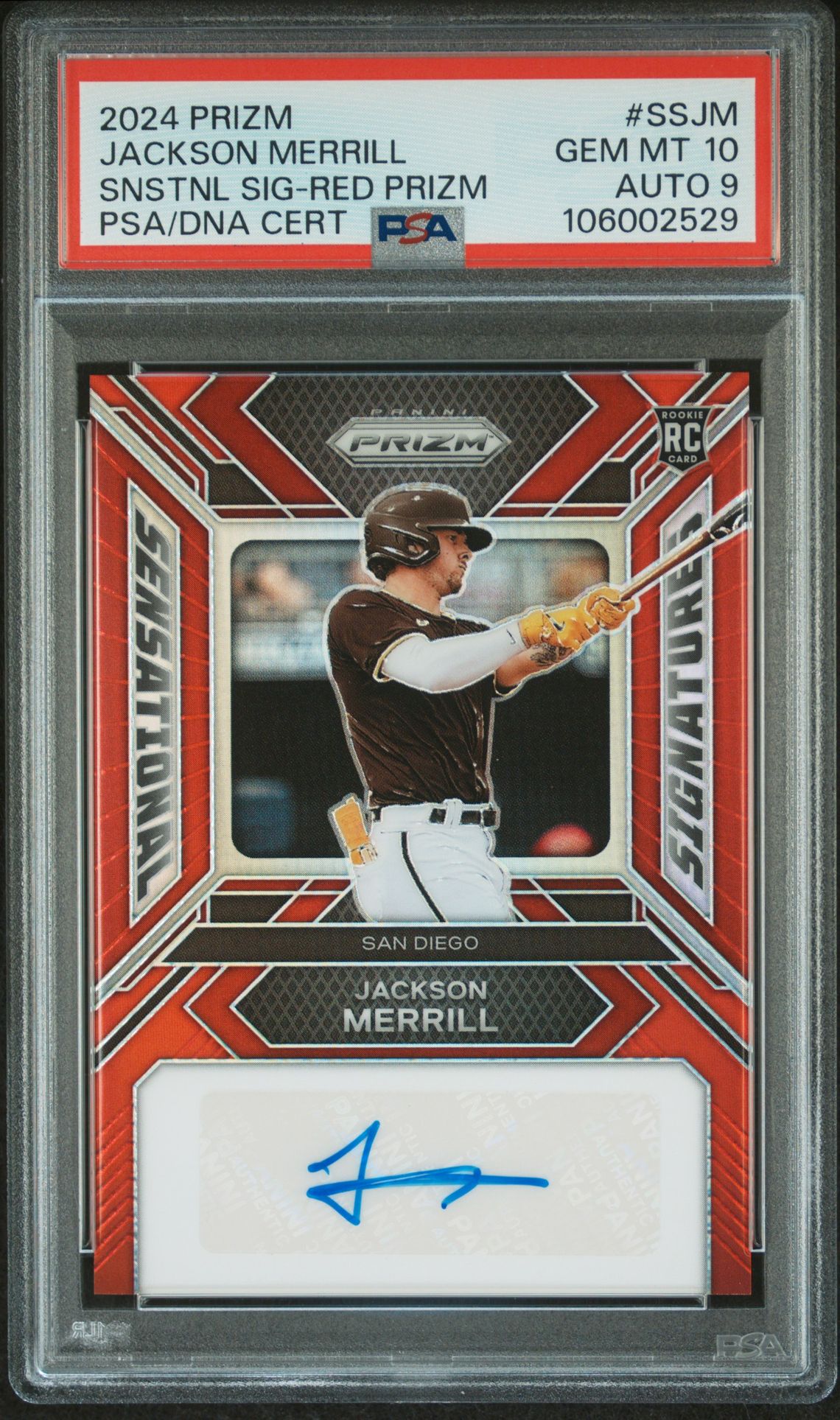2024 Panini Panini Prizm Sensational Signatures #SSJM Jackson Merrill front