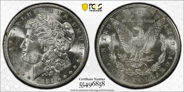 1881-S $1 MS62