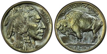 1938-D 5C Buffalo MS67