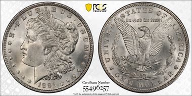 1891 $1 MS64