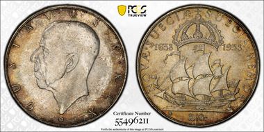 1938-G 2 Kr Delaware KM-807 MS65