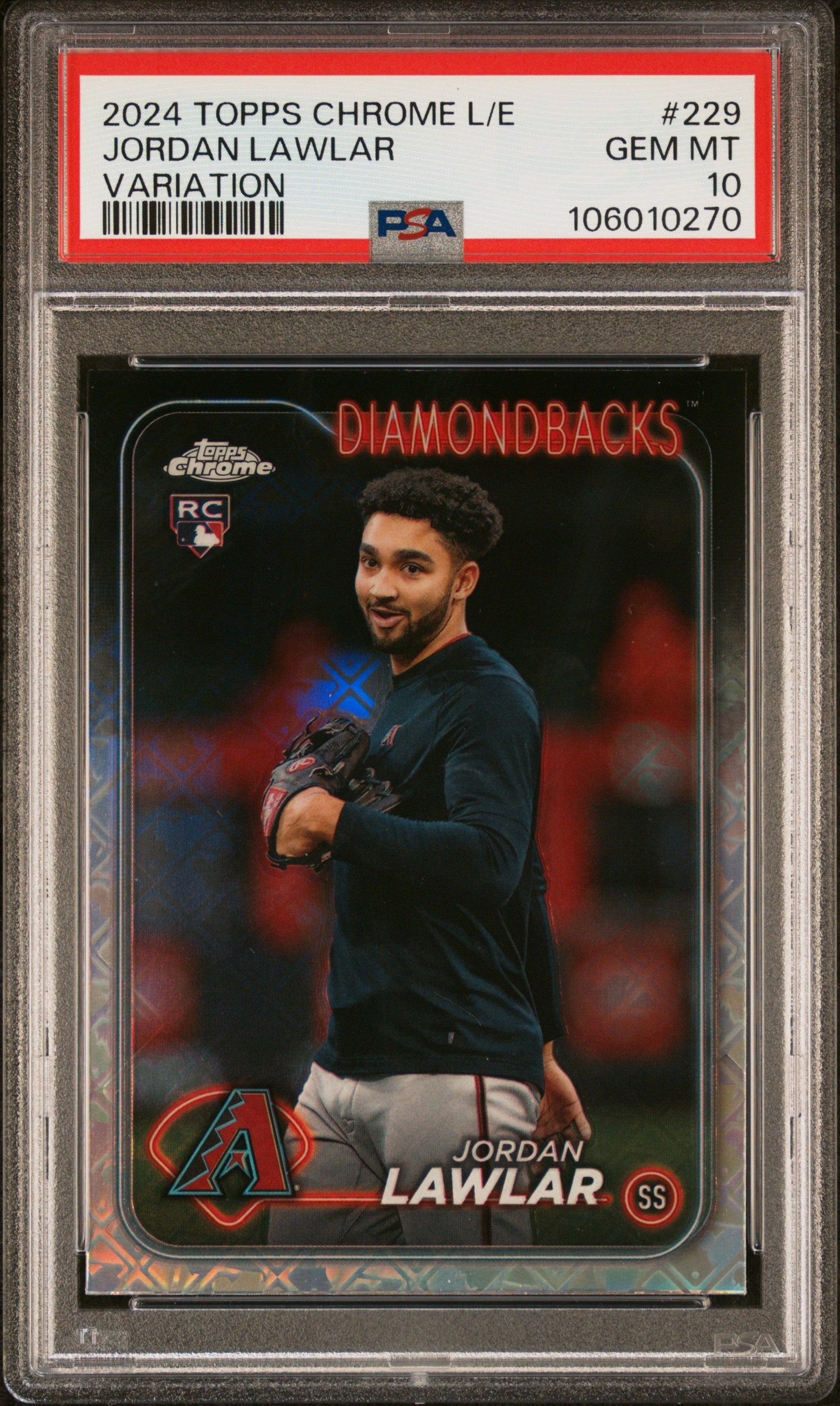 Jordan Lawlar 2024 Topps Chrome Logofractor Edition