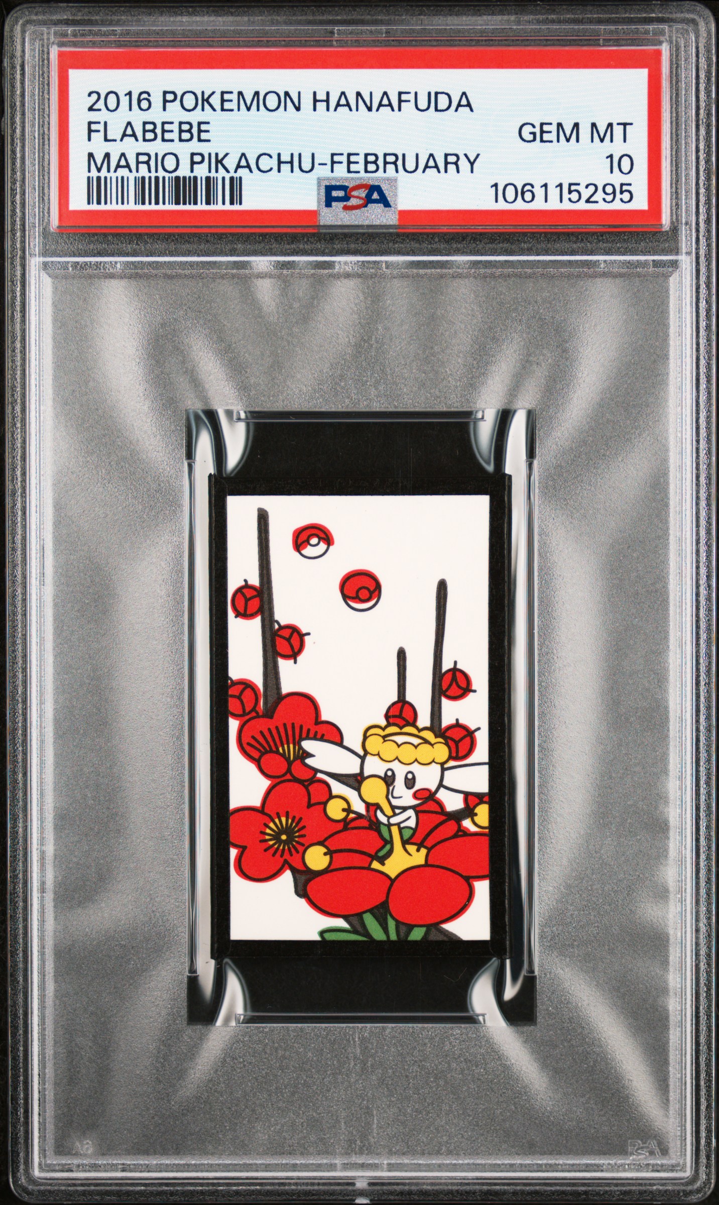 2016 #Na Flabebe PSA 10 Hanafuda Mario Pikachu Pokemon