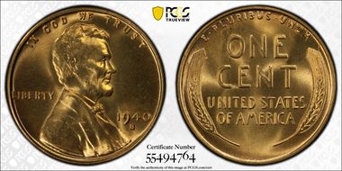 1940-S 1C MS68RD