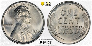 1943-D 1C MS68