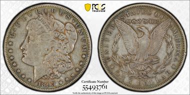 1893-CC $1 VF30