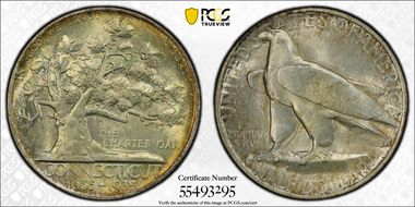 1935 50C Connecticut MS67