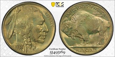 1938-D 5C Buffalo MS67