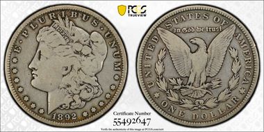 1892-S $1 VG10