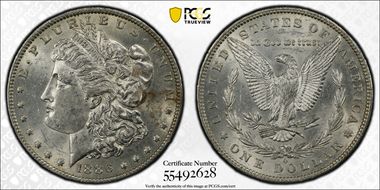 1886-O $1 AU58