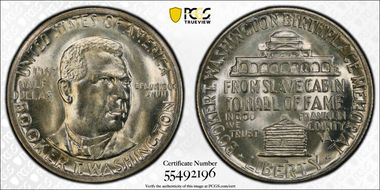 1947-S 50C Booker T. Washington MS67