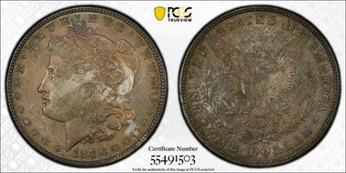 1878 8TF $1 VAM 23, Crazy Lips MS62