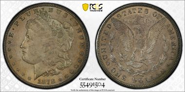 1878 8TF $1 VAM 23, Crazy Lips MS63