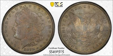 1878 8TF $1 VAM 23, Crazy Lips MS63